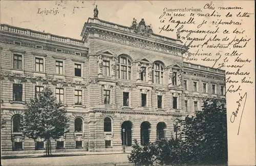 Ansichtskarte Leipzig Conversatorium 1905