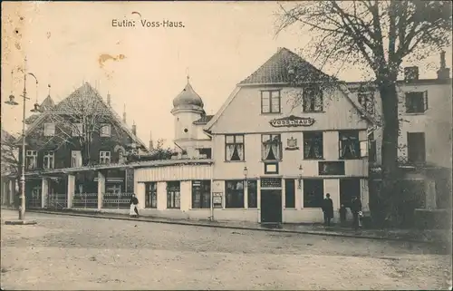 Ansichtskarte Eutin Straße Restaurant Voss Haus 1913