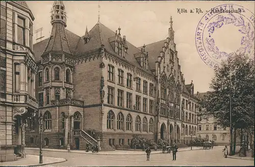 Ansichtskarte Köln Handelsschule 1912