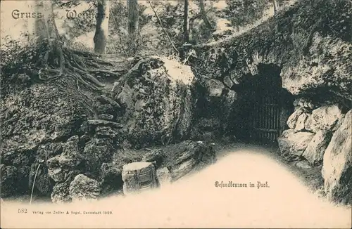 Ansichtskarte Weimar Gesundbrunnen im Park 1905