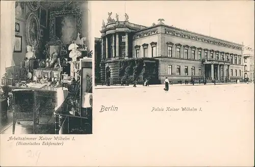 Ansichtskarte Berlin Palais des Reichspräsidenten 2 Bild Arbeitszimmer 1912