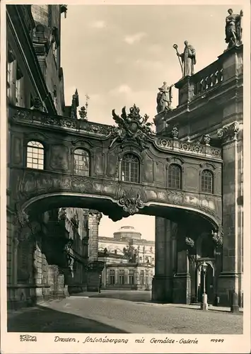 Innere Altstadt-Dresden Schloss Übergang zur Hofkirche 1960 Walter Hahn:10989