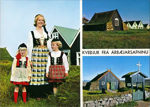 Postcard Reykjavík Árbær Folk Museum, Reykjavik 1980