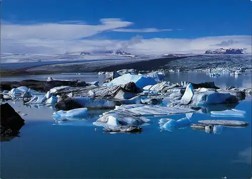 Island allgemein-Island Iceland ,,Debris in Ice" Glacier, icy lagoon  2000