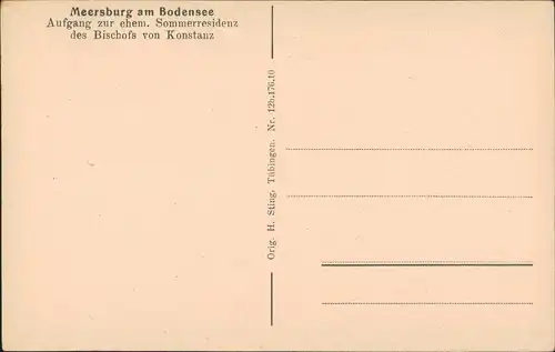 Meersburg Aufgang ehem. Sommerresidenz Bischofs von Konstanz 1920