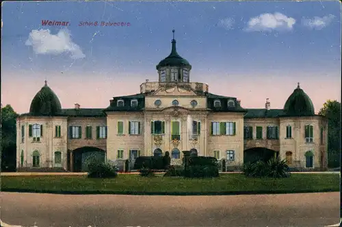 Ansichtskarte Weimar Schloss Belvedere Heliocolorkarte O. Zieher 1920