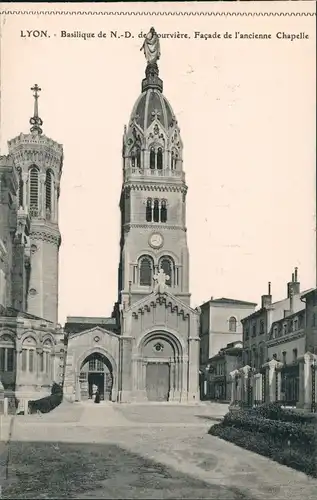 Lyon Basilique de N.-D. de Fourvière Façade de l'ancienne Chapelle 1910