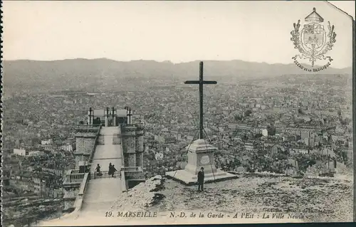 CPA Marseille N.-D. de la Garde - A l'Est La Ville Neuve 1910