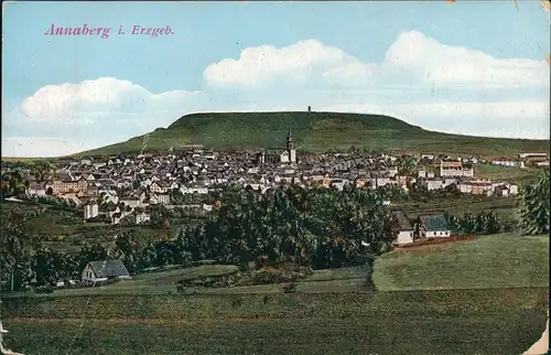 Ansichtskarte Annaberg-Buchholz Panorama-Ansicht, Erzgebirge Postkarte 1913