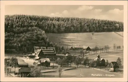 Rehefeld-Altenberg (Erzgebirge)   Erholungsheim Aufbau Skihang 1960