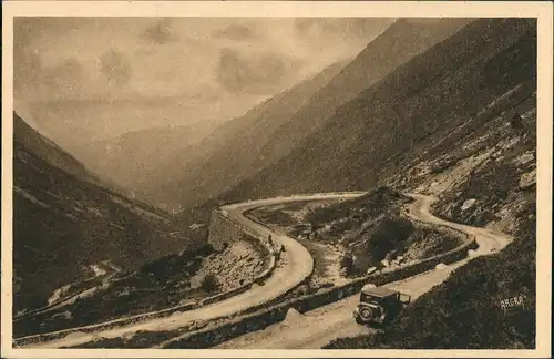.Frankreich Les Pyrénées Vallée de l´Ariége Route de l´Hospitalet 1940