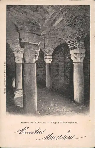 Flavigny-sur-Ozerain ABBAYE DE FLAVIGNY – Crypte Mérovingienne 1902