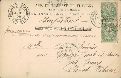 Flavigny-sur-Ozerain ABBAYE DE FLAVIGNY – Crypte Mérovingienne 1902