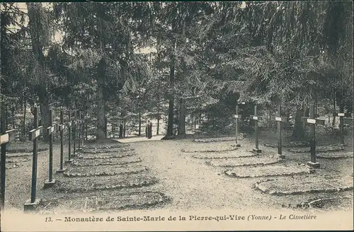Sainte-Marie de la Pierre-qui-Vire Le Cimetière - Friedhof 1910
