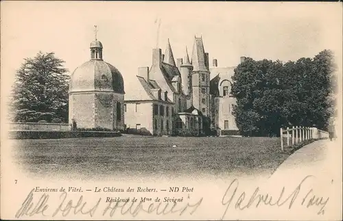 Vitré Environs de Vitré Le Chateau des Rochers/Schloss Ansicht 1900