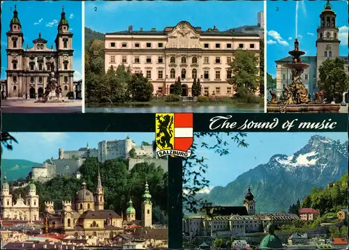 Ansichtskarte Salzburg Mehrbild-AK "The sound of music" mit 5 Ansichten 1975