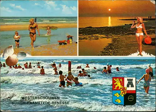 Haamstede Mehrbild-AK Westerschouwen Burgh Renesse Strand Ansichten 1970