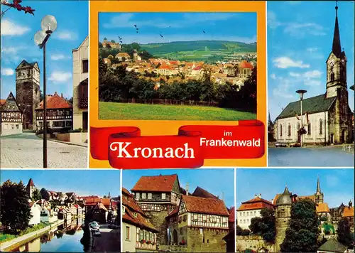 Ansichtskarte Kronach 6 Echtfoto Mehrbild-AK 1983   gelaufen mit Stempel KRONACH