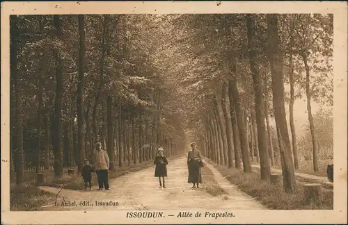 CPA Issoudun Issoudun Allée de Frapesles/Fußgänger in Allee 1910