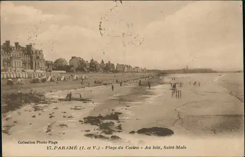 CPA Saint-Malo Parame Plage du Casino 1922