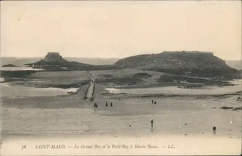 Saint-Malo Le Grand Bey et le Petit Bey à Marée Basse. – LL. 1922