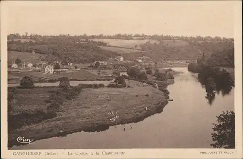 Gargilesse-Dampierre La Creuse à la Chaumerette, Panorama mit Fluss 1920