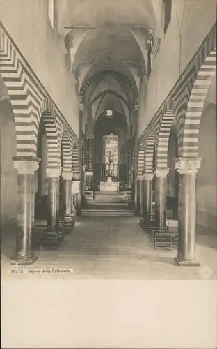 Cartoline Prato (Toskana) Interno della Cattedrale 1920