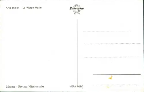 Ansichtskarte  Artx Indien - La Vierge Marie Religiöse Darstellung 1960