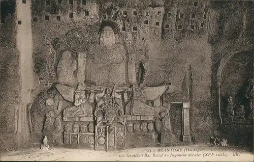 Brantôme Les Grottes Bas Relief du Jugement dernier (XVI siècle) 1910