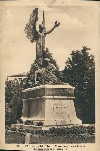CPA Libourne Monument aux Morts, Denkmal der Verstorbenen 1920