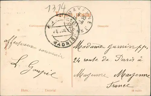 Postales San Lorenzo de El Escorial Panteon de Parvulos 1911