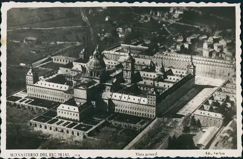 San Lorenzo de El Escorial Luftbild Überflug Palast Kloster 1950