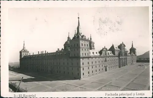 San Lorenzo de El Escorial Fachada principal y Lonja Palast / Kloster 1953