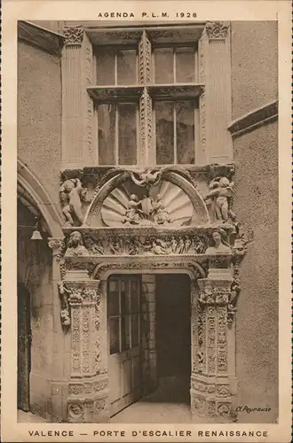 Valence (Tarn-et-Garonne) VALENCE - PORTE D'ESCALIER RENAISSANCE 1928