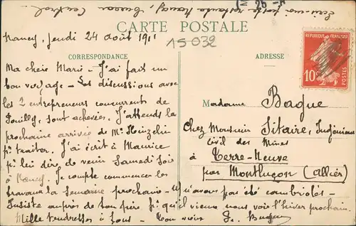 Ansichtskarte Nancy Fontaine et Place Callot 1911