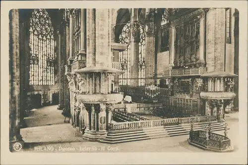 Cartoline Mailand Milano Duomo Dom Innenansicht 1930