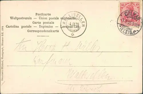 CPA Kolmar Colmar Wolmsathal Münsterthal Elsaß 1905