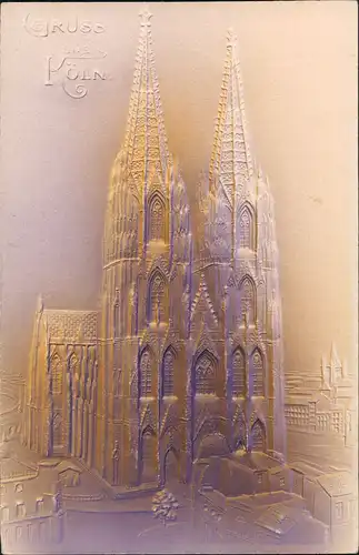 Ansichtskarte Köln Kölner Dom Relief-/Prägekarte 1906 Prägekarte