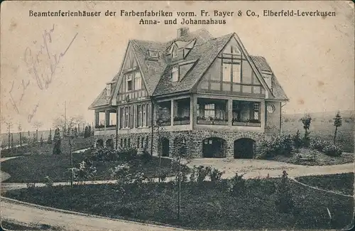 Elberfeld-Wuppertal  Ferienhäuser  Farbenfabriken  Bayer AG Leverkusen 1918