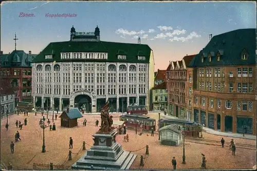 Ansichtskarte Essen (Ruhr) Kopstadtplatz, Straßenbahn 1923