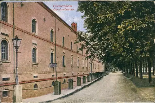 Ansichtskarte Germersheim Hospital de la Garnision 1918