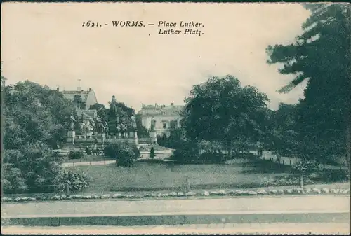 Ansichtskarte Worms Lutherplatz - Denkmal 1923