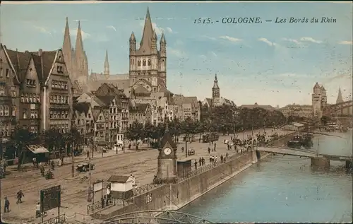 Ansichtskarte Köln Rheinpromenade 1914