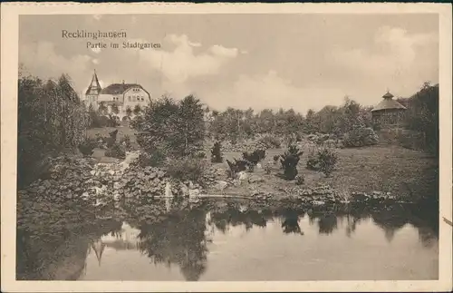 Foto Recklinghausen Villa im Stadtgarten 1923 Privatfoto