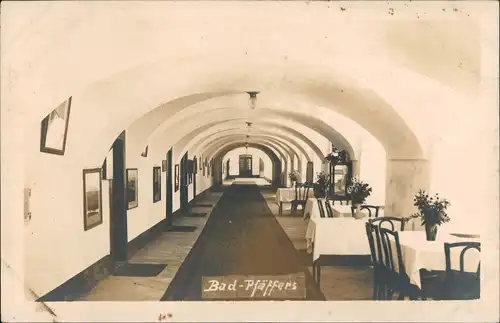 Foto Pfäfers Wandelgang Restaurant Bad Pfäfers 1928 Privatfoto