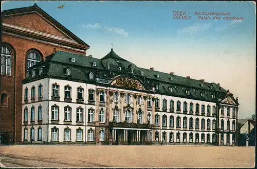 Trier Kurfürsten-Palast Treves Palais des electeurs (frz. Karte) 1920