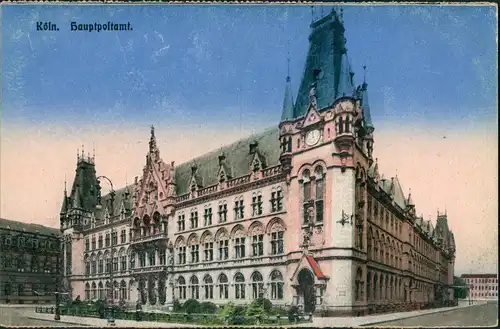 Ansichtskarte Köln Hauptpost Postamt Post Postgebäude 1910