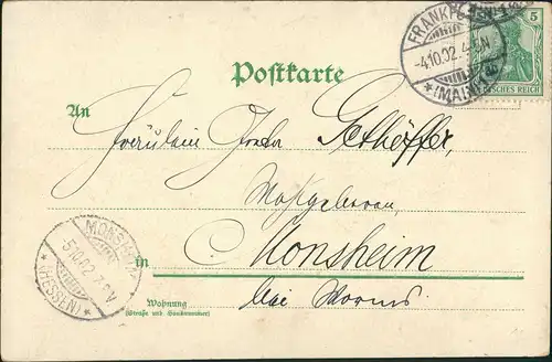 Litho AK Frankfurt  Main Telegraphie Deutschen Telegraphenamt Motiv-AK 1902