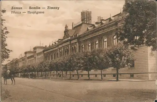 Semlin-Belgrad Zemun (Zimony Земун ) Beograd (Београд) Hauptgasse Strassen 1915
