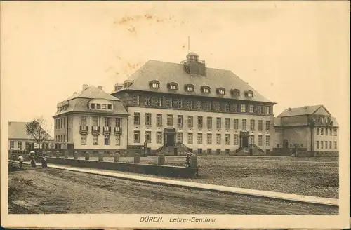 Ansichtskarte Düren Strassen Partie am Lehrer-Seminar 1920